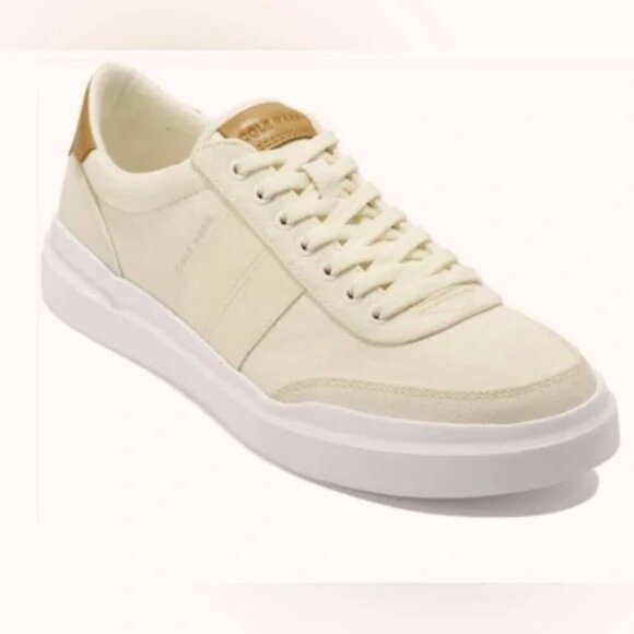 Cole Haan Grand 360 Rally White Canvas Court Sneakers - Picture 1 of 8